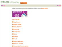 Tablet Screenshot of ethicalconsumer.org